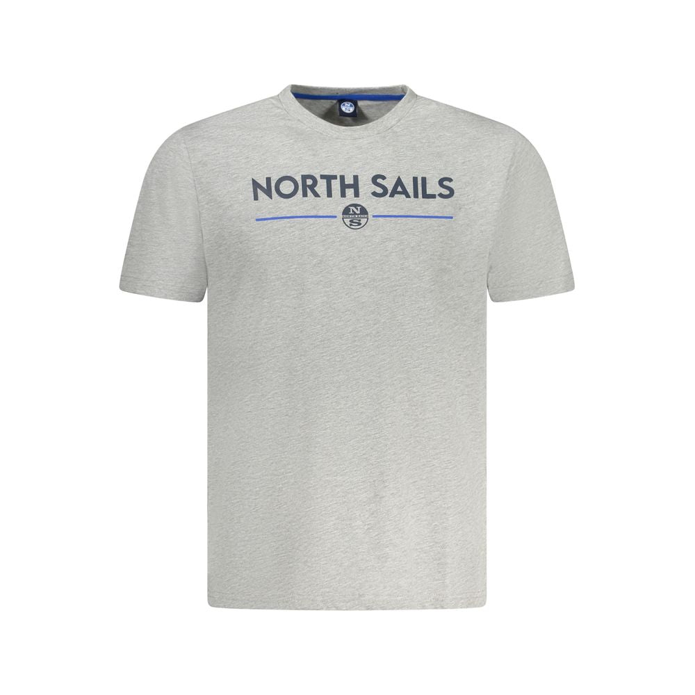 North Sails Grå T-shirt til mænd i bomuld