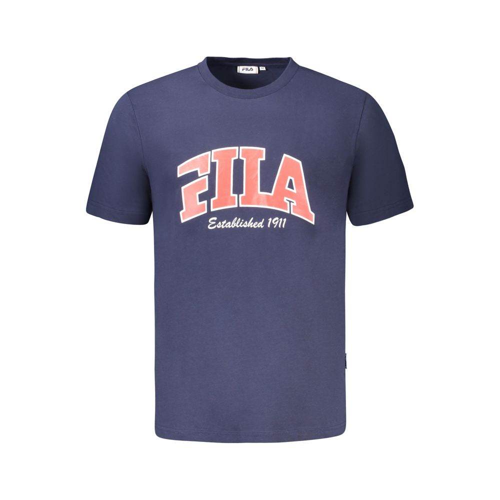 Fila Blue Cotton Men T-Shirt - Hilstor