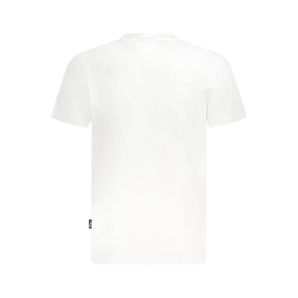 Fila White Cotton Unisex T-Shirt - Hilstor