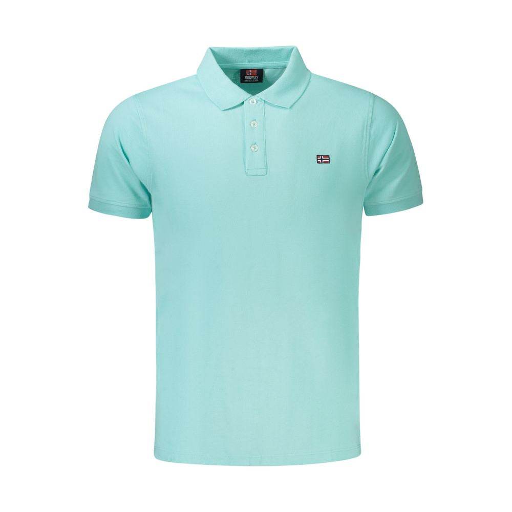 Norway 1963 Light Blue Cotton Men Polo Shirt - Hilstor