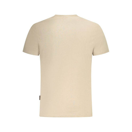 Napapijri Beige Cotton Men T-Shirt - Hilstor