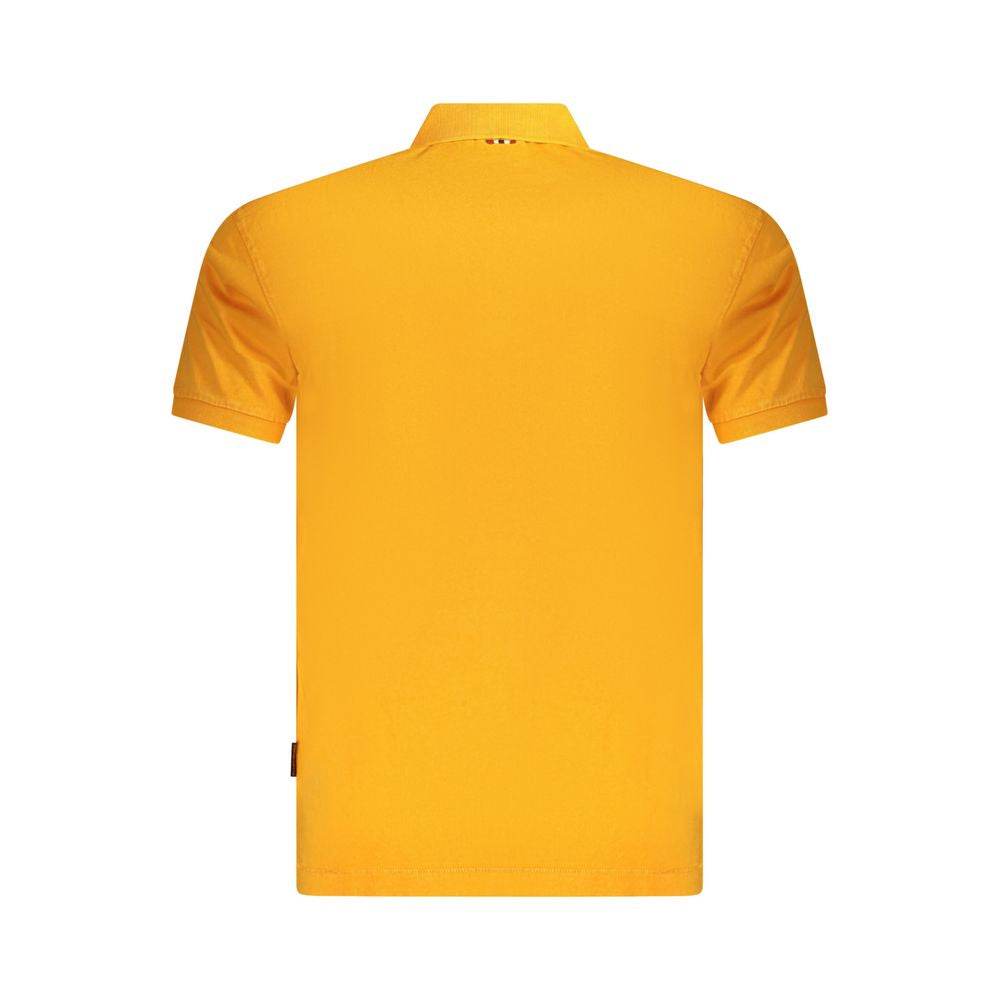 Napapijri Orange Cotton Men Polo Shirt - Hilstor