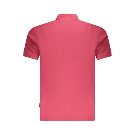 Napapijri Red Cotton Men Polo Shirt - Hilstor