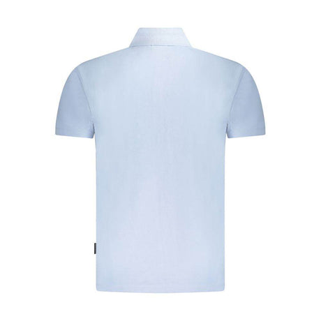 Napapijri Light Blue Cotton Men Polo Shirt - Hilstor