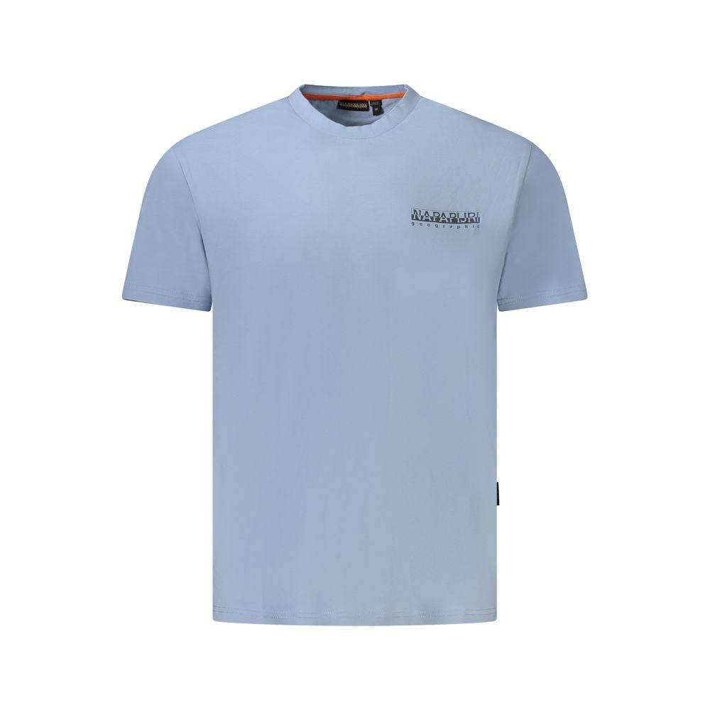Napapijri Light Blue Cotton Men T-Shirt - Hilstor