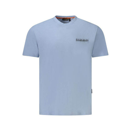 Napapijri Light Blue Cotton Men T-Shirt - Hilstor