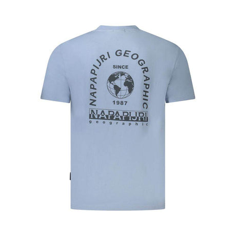 Napapijri Light Blue Cotton Men T-Shirt - Hilstor
