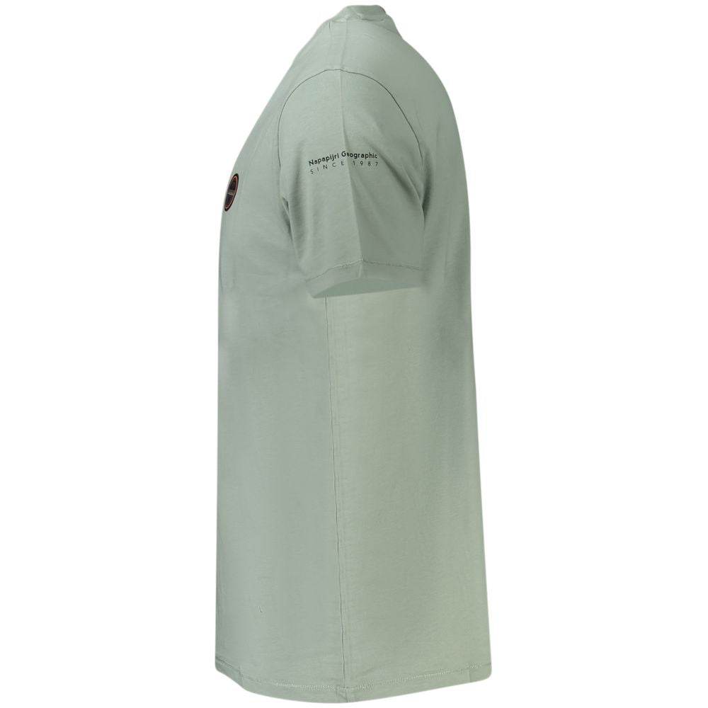 Napapijri Green Cotton Men T-Shirt - Hilstor