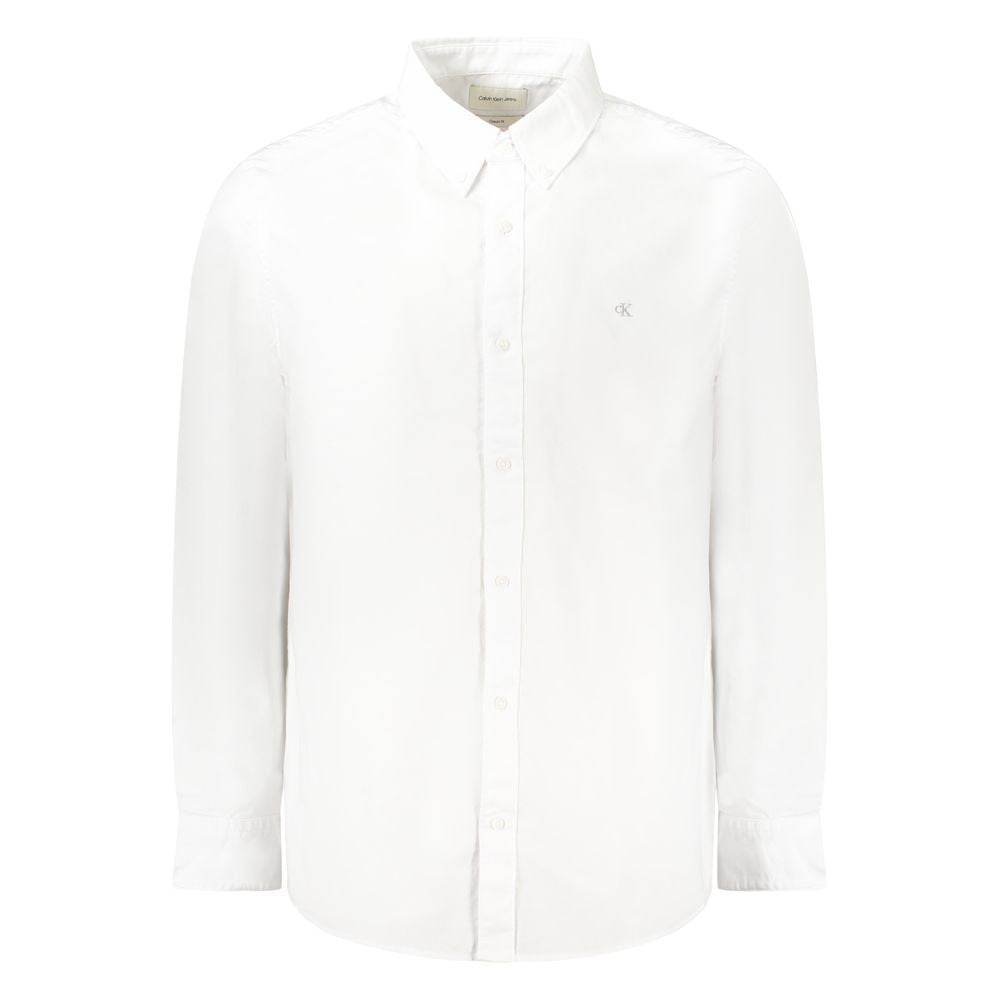 Calvin Klein White Cotton Men Shirt - Hilstor