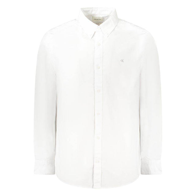 Calvin Klein White Cotton Men Shirt - Hilstor