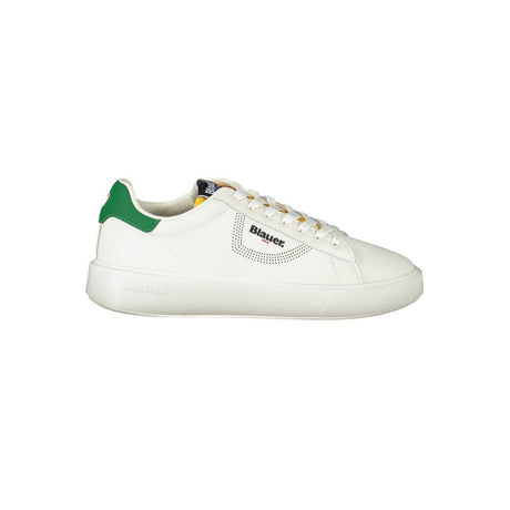 Blauer White Leather Men Sneaker - Hilstor