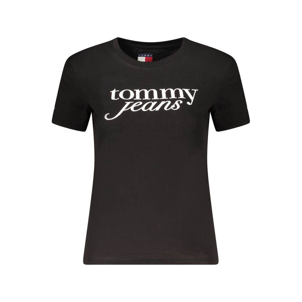 Tommy Hilfiger Black Cotton Tops & T-Shirt - Hilstor