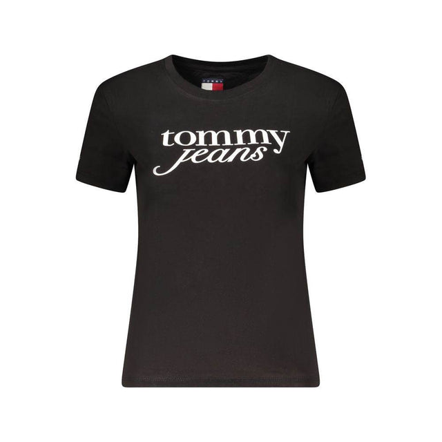 Tommy Hilfiger Black Cotton Tops & T-Shirt - Hilstor