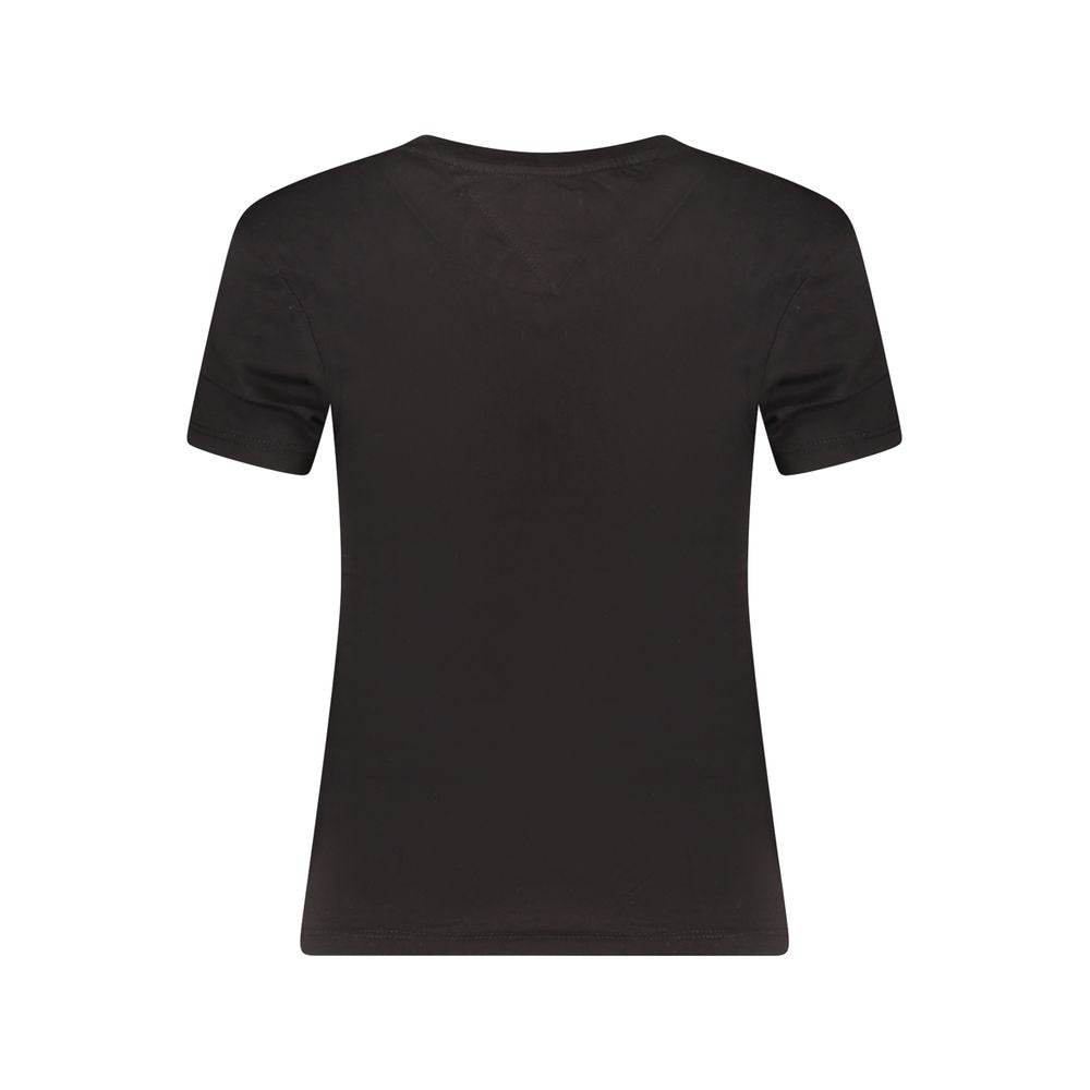 Tommy Hilfiger Black Cotton Tops & T-Shirt - Hilstor
