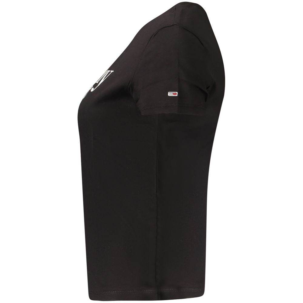 Tommy Hilfiger Black Cotton Tops & T-Shirt - Hilstor