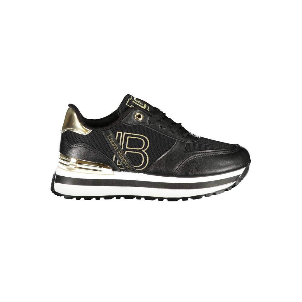 Laura Biagiotti sort polyester sneaker til kvinder