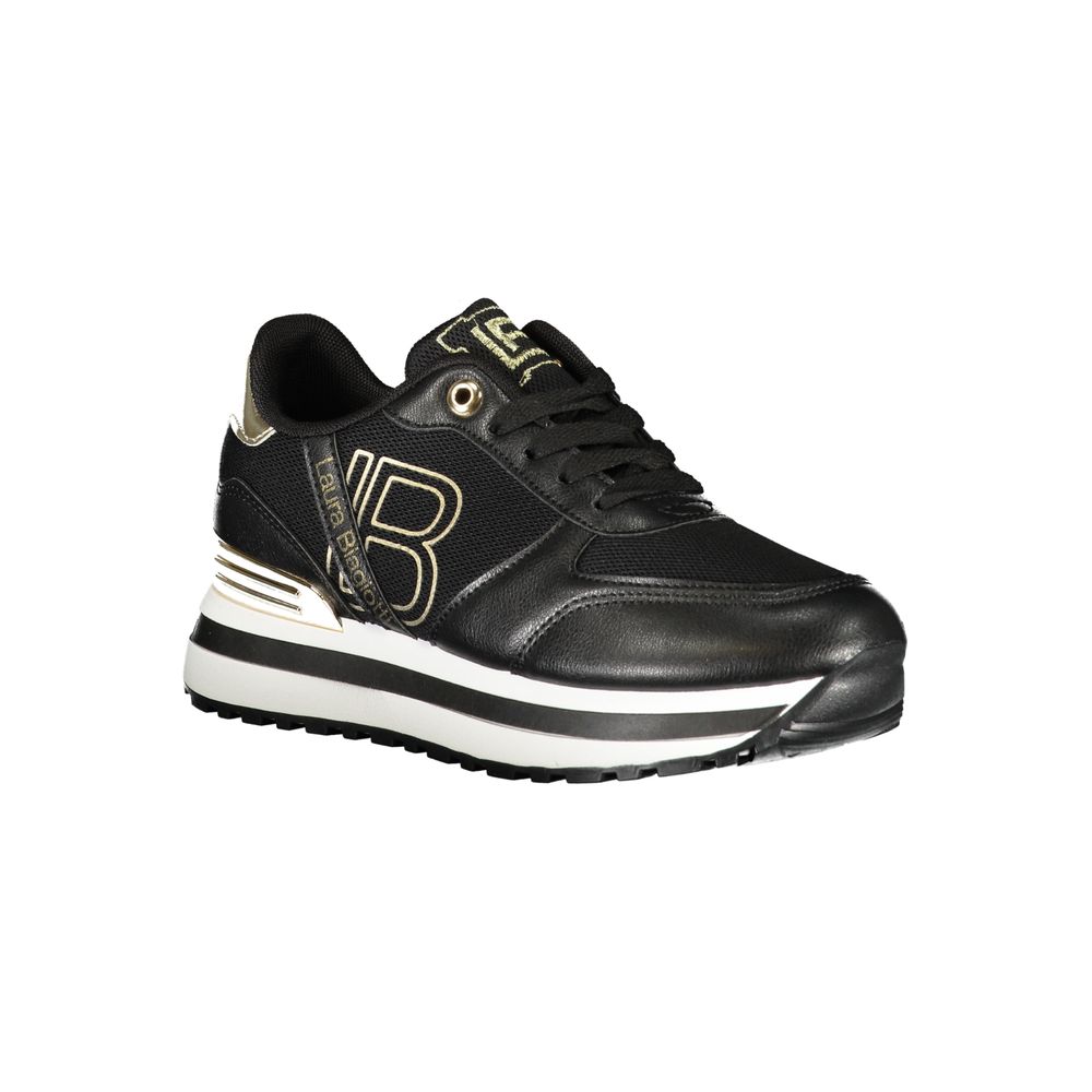 Laura Biagiotti sort polyester sneaker til kvinder