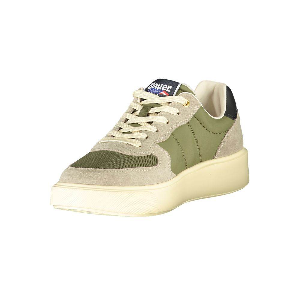 Blauer Green Leather Men Sneaker - Hilstor