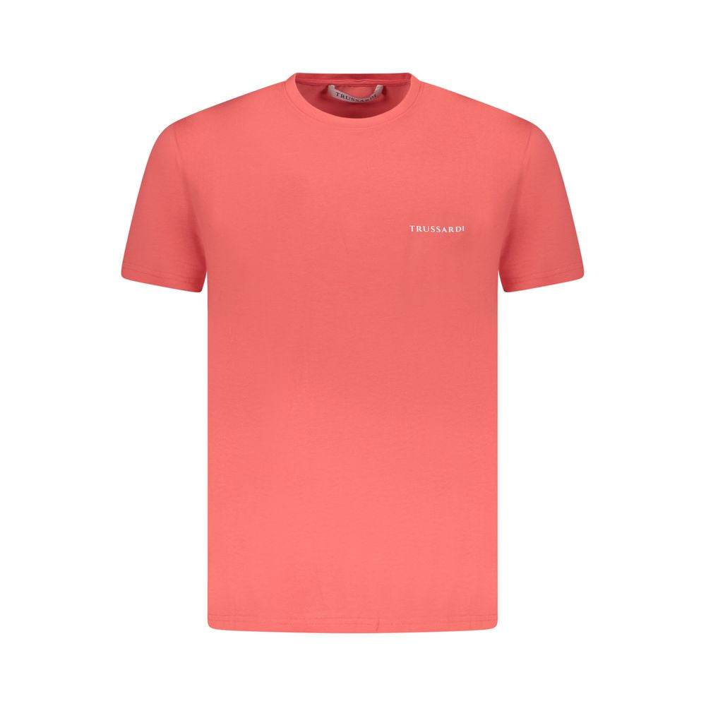 Trussardi Pink Cotton Men T-Shirt - Hilstor