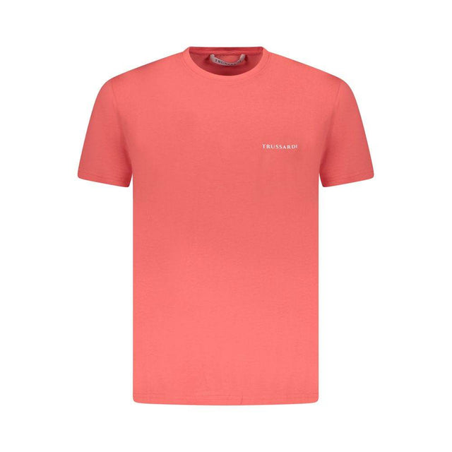 Trussardi Pink Cotton Men T-Shirt - Hilstor