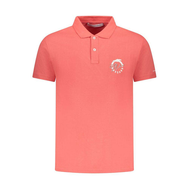 Trussardi Pink Cotton Men Polo Shirt - Hilstor