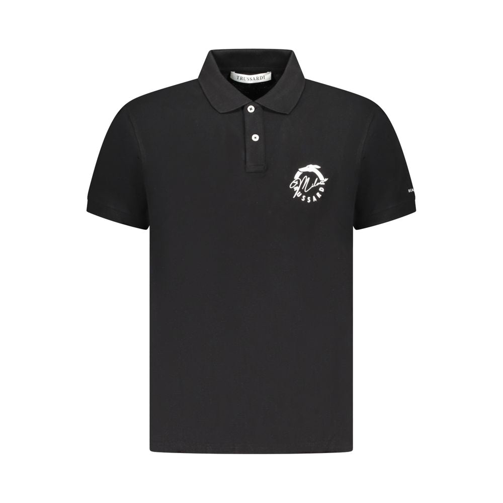 Trussardi sort bomuld poloshirt til mænd