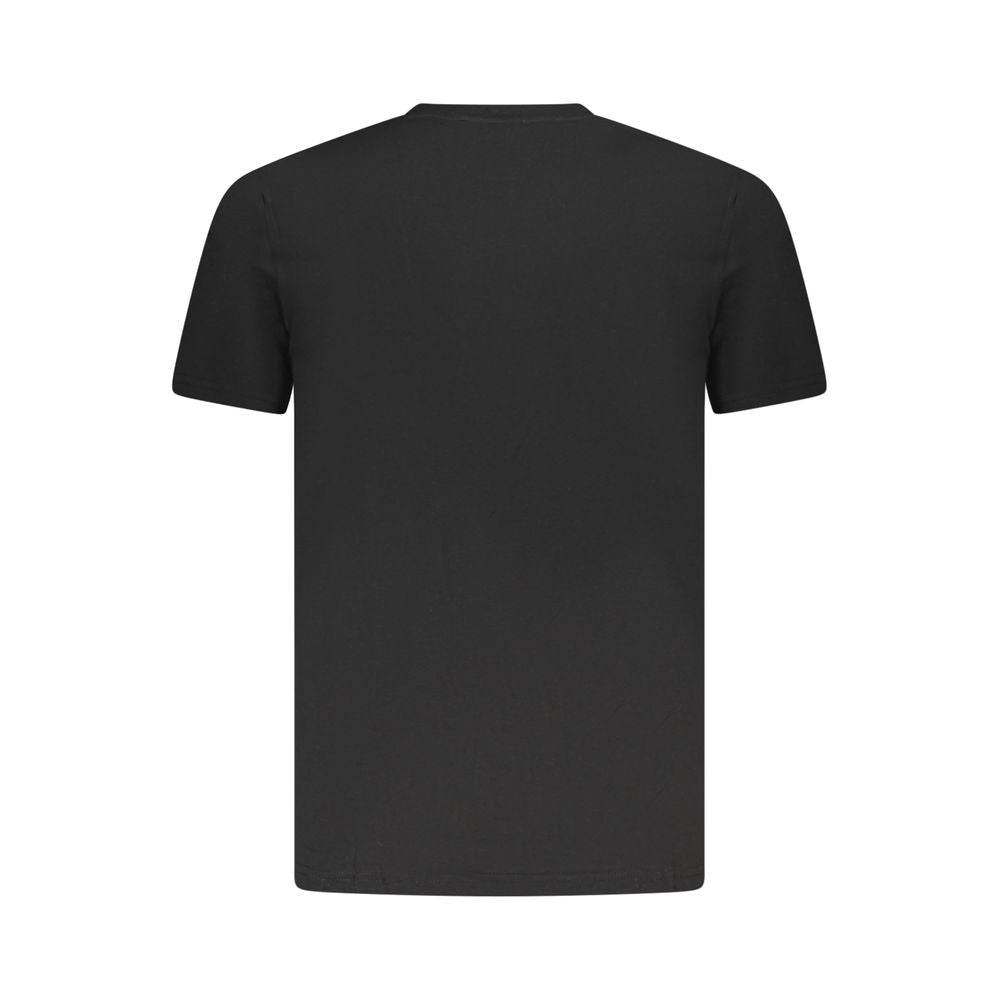 Cavalli Class Black Cotton Men T-Shirt - Hilstor