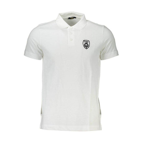 Cavalli Class White Cotton Men Polo Shirt - Hilstor