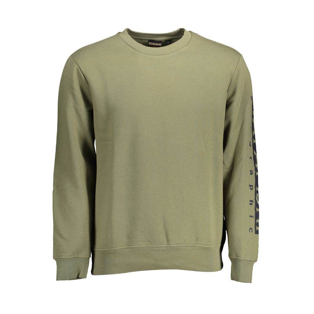 Napapijri Green Cotton Men Sweater - Hilstor