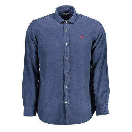 U.S. POLO ASSN. Blue Cotton Men Shirt - Hilstor