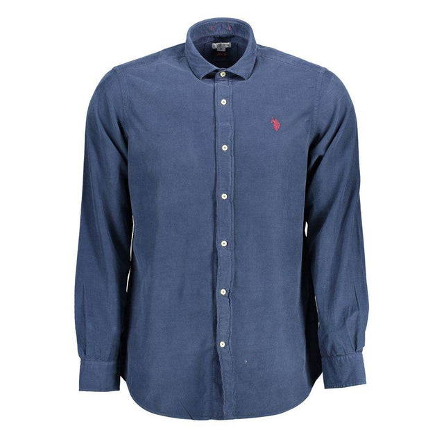 U.S. POLO ASSN. Blue Cotton Men Shirt - Hilstor