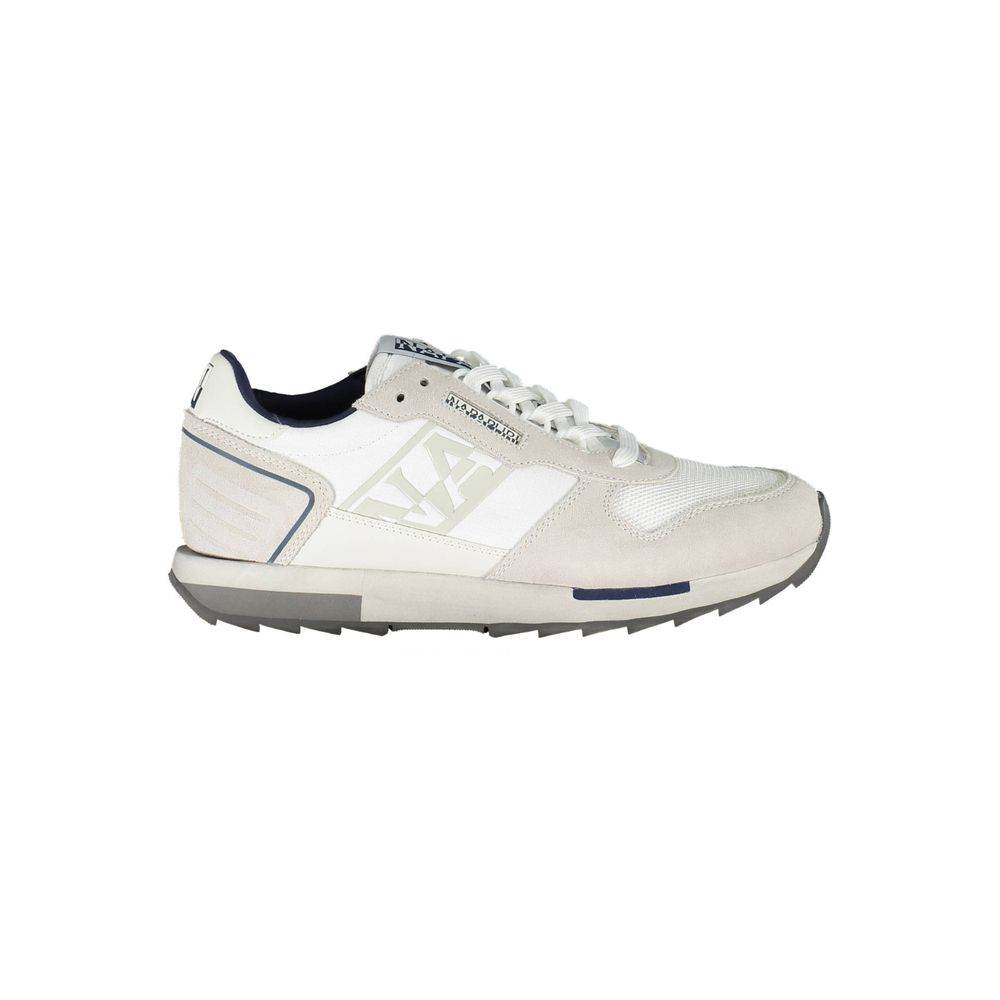 Napapijri White Leather Men Sneaker - Hilstor
