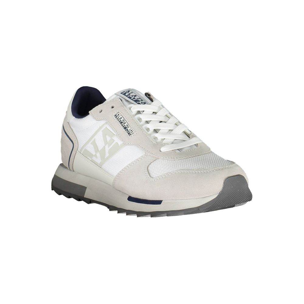 Napapijri White Leather Men Sneaker - Hilstor