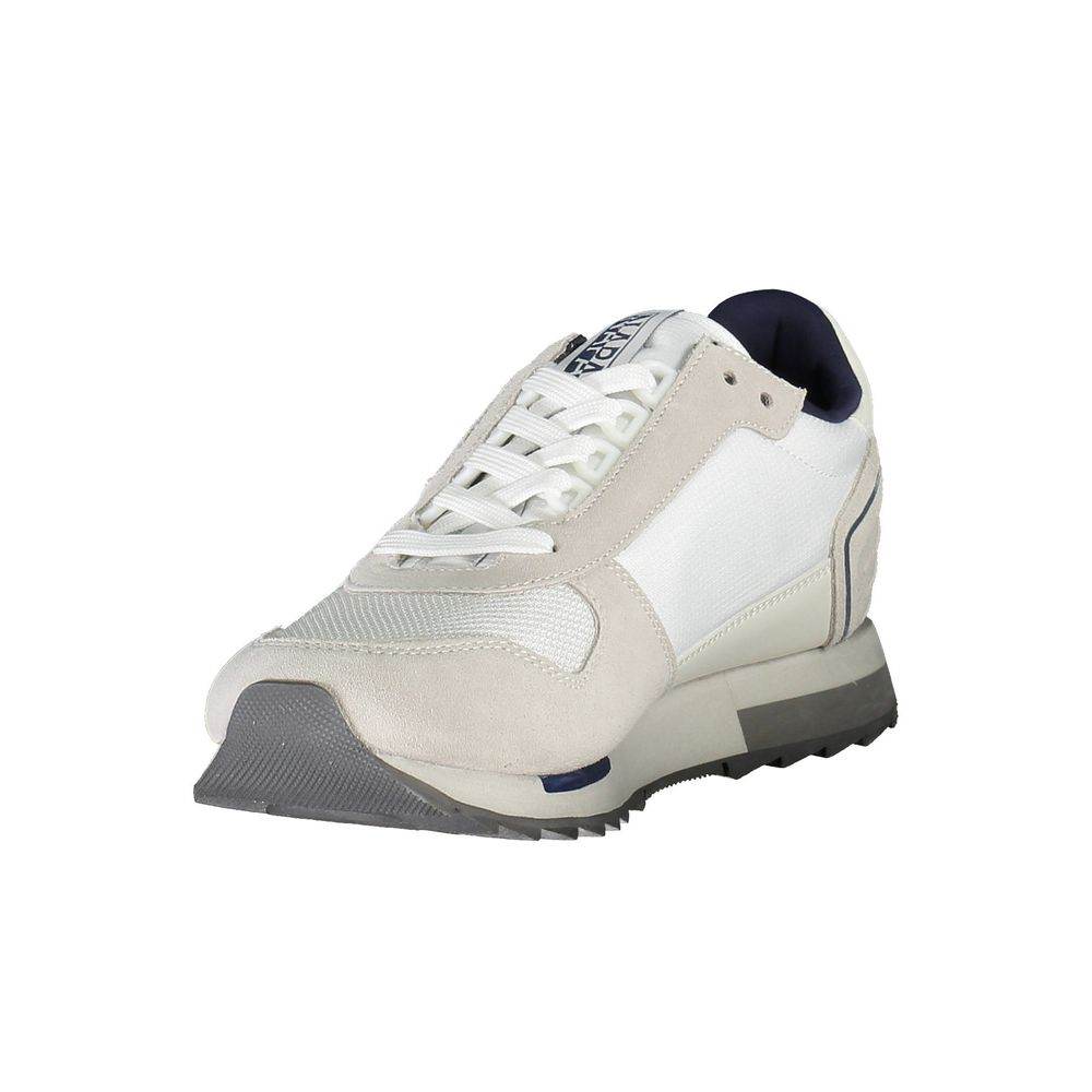 Napapijri White Leather Men Sneaker - Hilstor