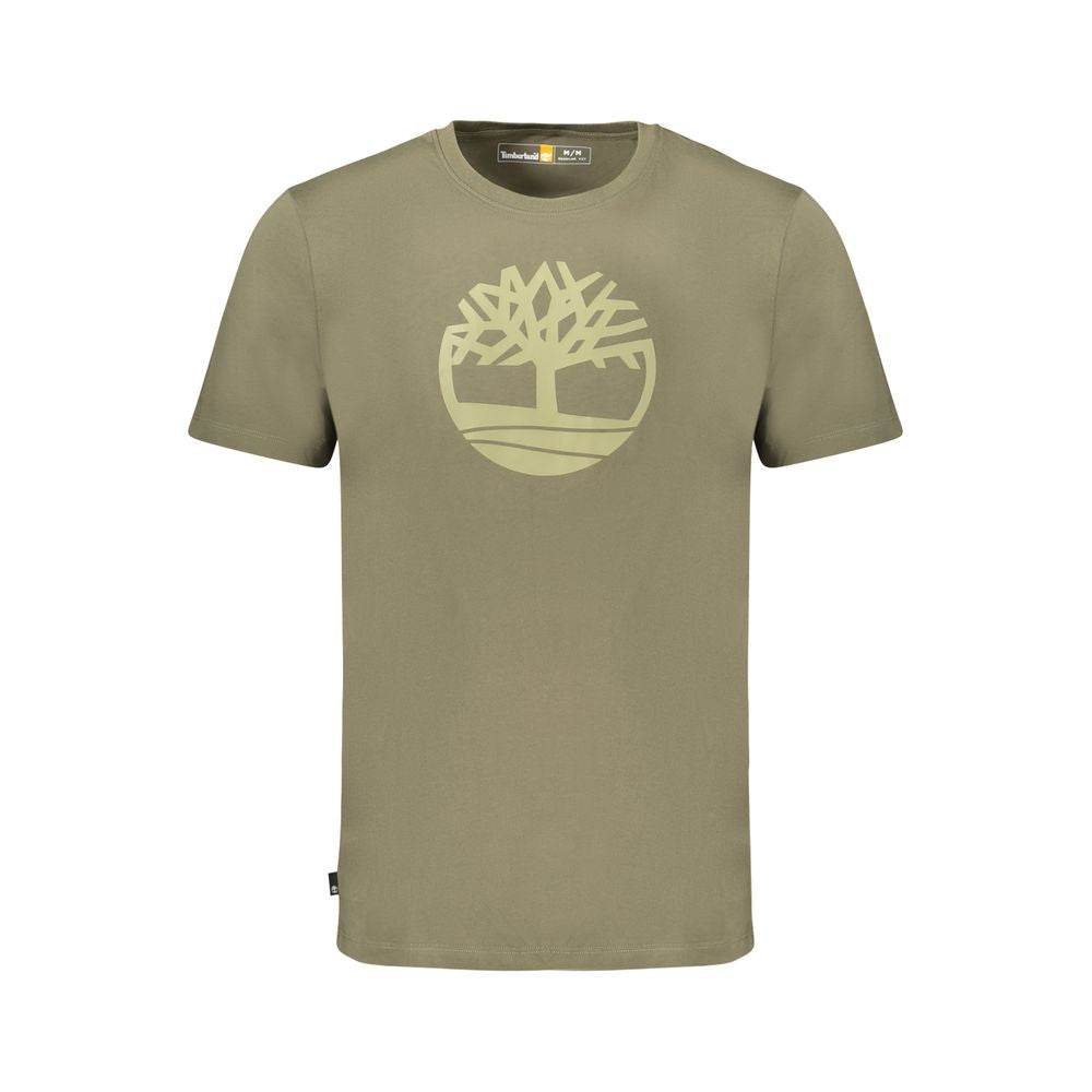 Timberland Green Cotton Men T-Shirt - Hilstor