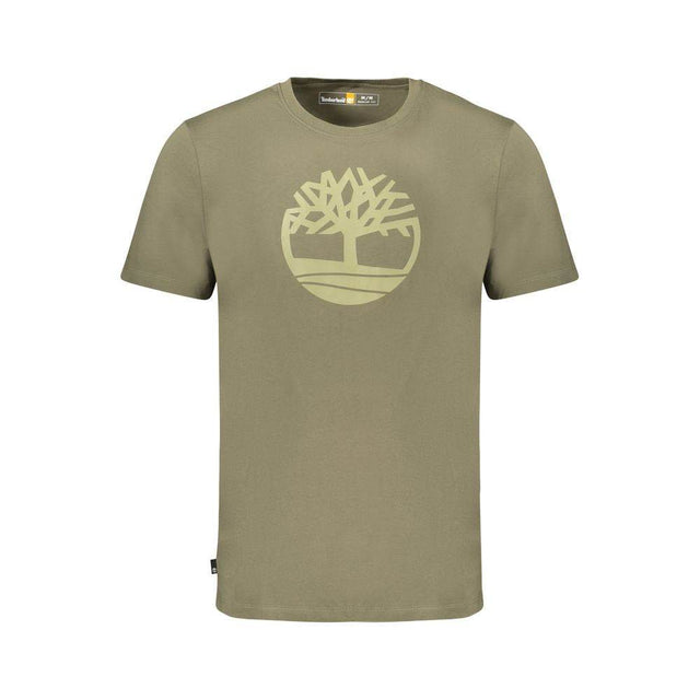 Timberland Green Cotton Men T-Shirt - Hilstor