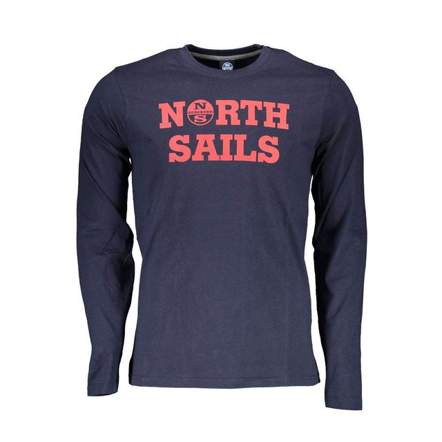 North Sails Blue Cotton Men T-Shirt - Hilstor