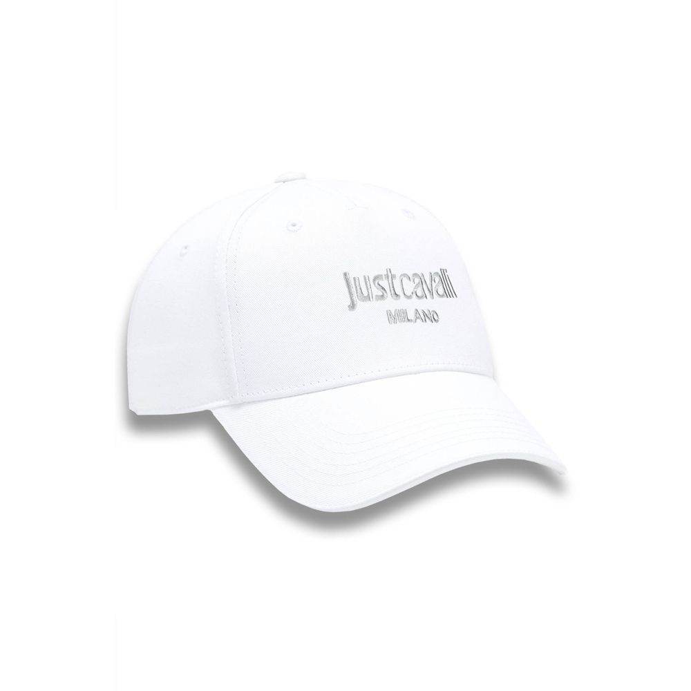 Just Cavalli White Cotton Mens Cap - Hilstor