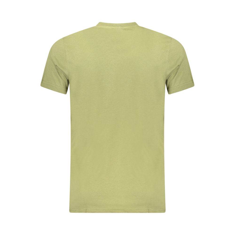 Cavalli Class Green Cotton Men T-Shirt - Hilstor