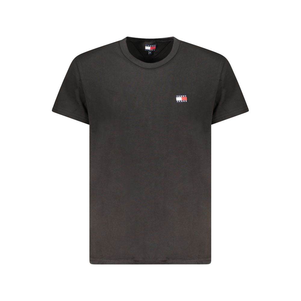 Tommy Hilfiger Black Cotton Men T-Shirt - Hilstor