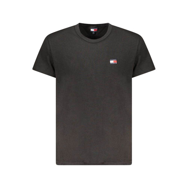 Tommy Hilfiger Black Cotton Men T-Shirt - Hilstor