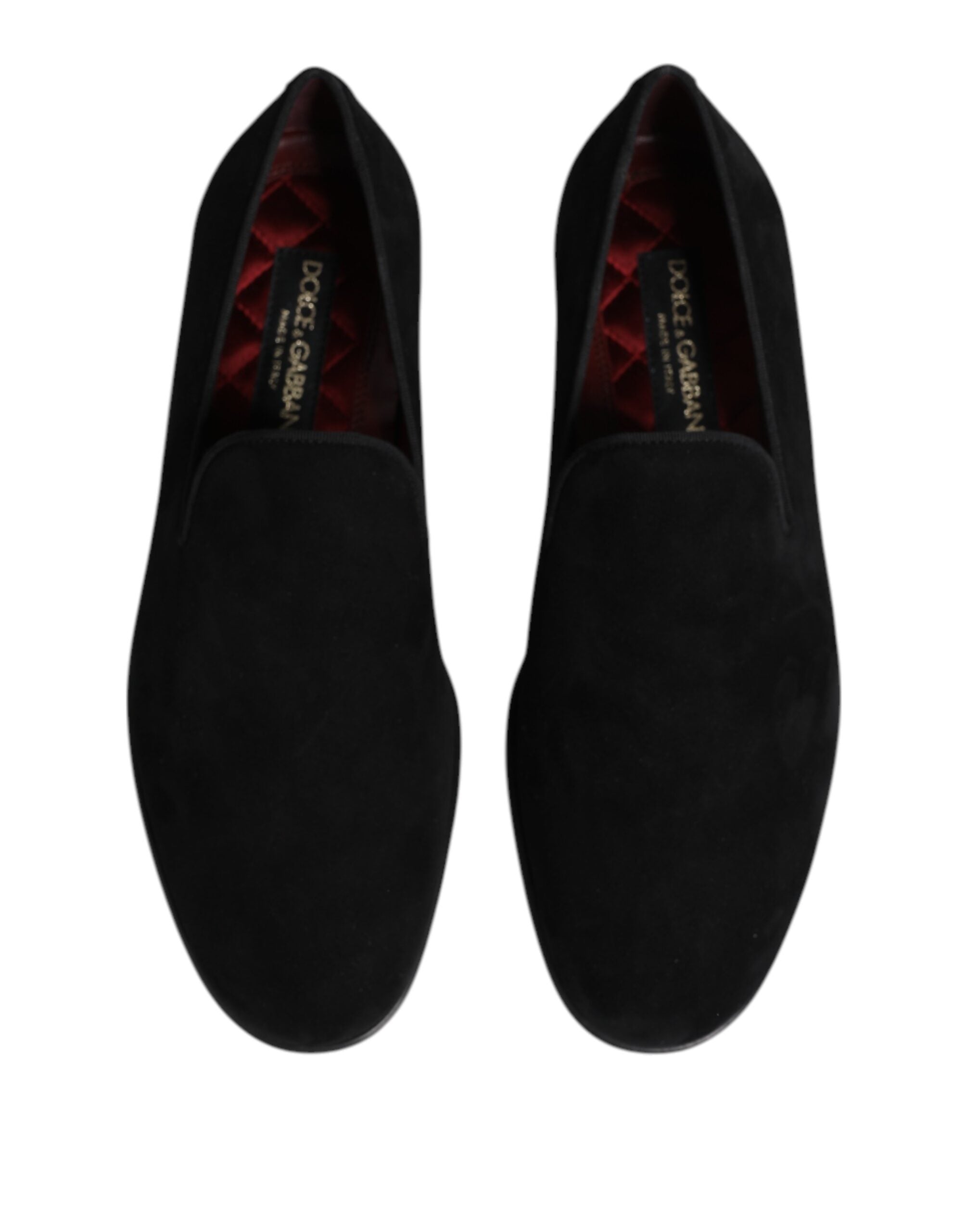 Dolce &amp; Gabbana Sorte Ruskinds Slip On Loafers Formelle Sko