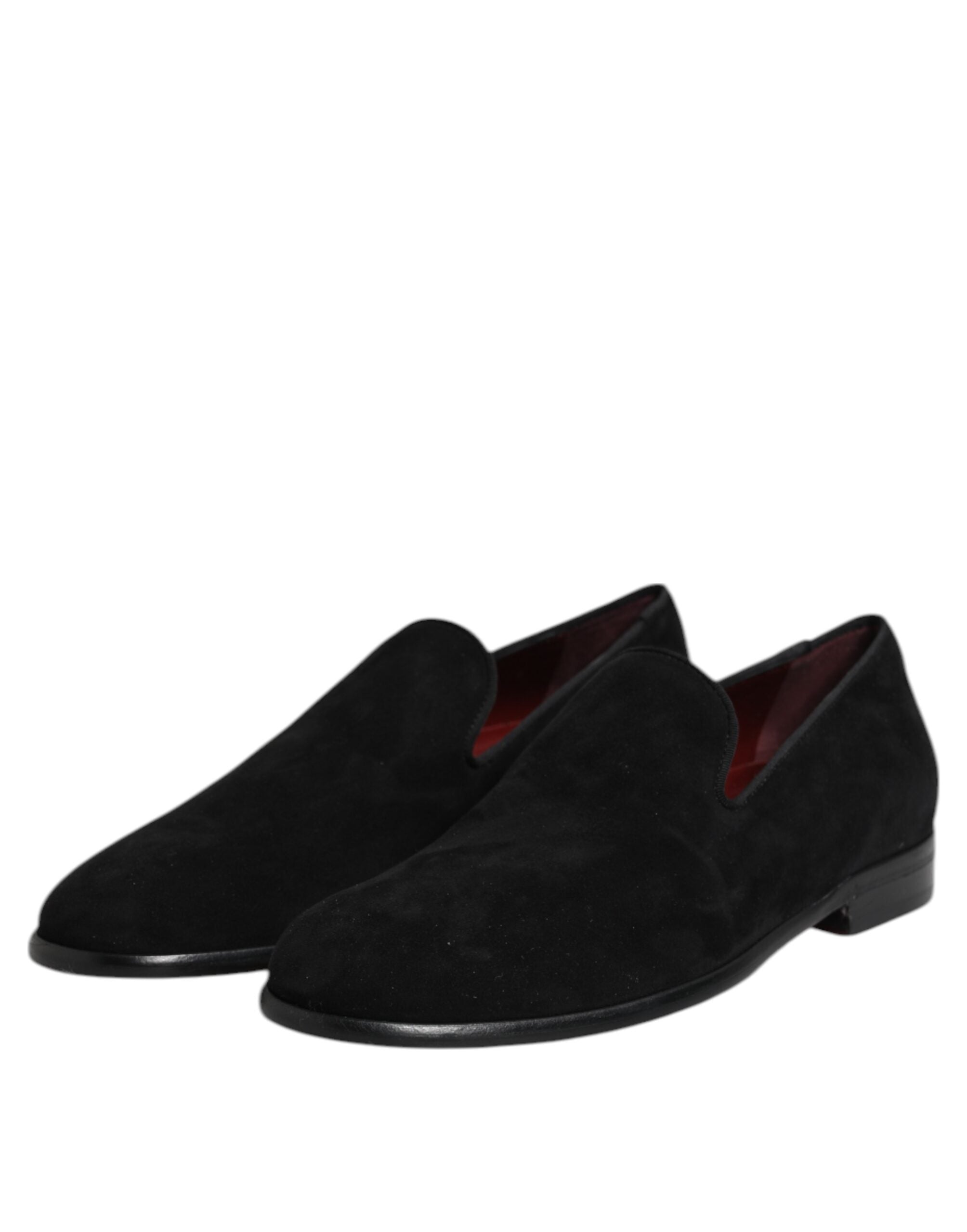 Dolce &amp; Gabbana Sorte Ruskinds Slip On Loafers Formelle Sko