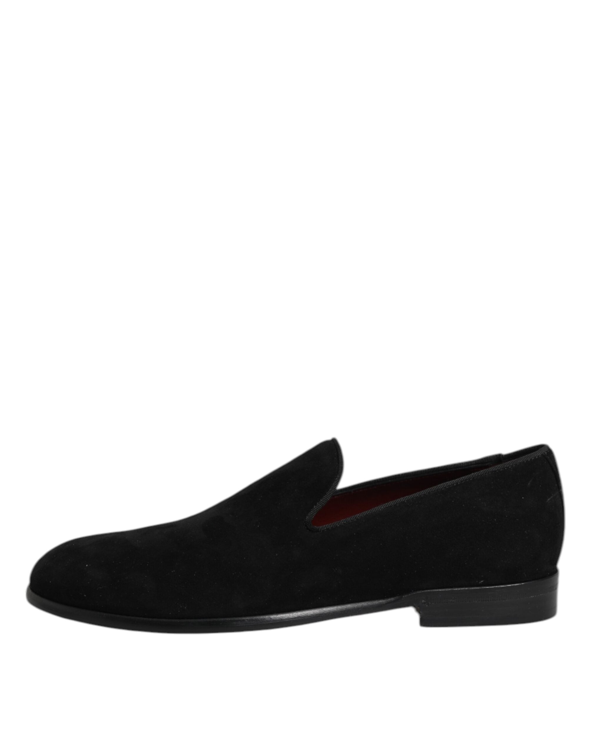 Dolce &amp; Gabbana Sorte Ruskinds Slip On Loafers Formelle Sko