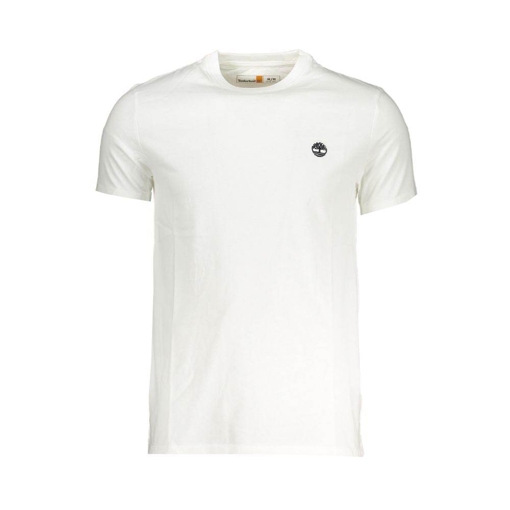 Timberland White Cotton Men T-Shirt - Hilstor