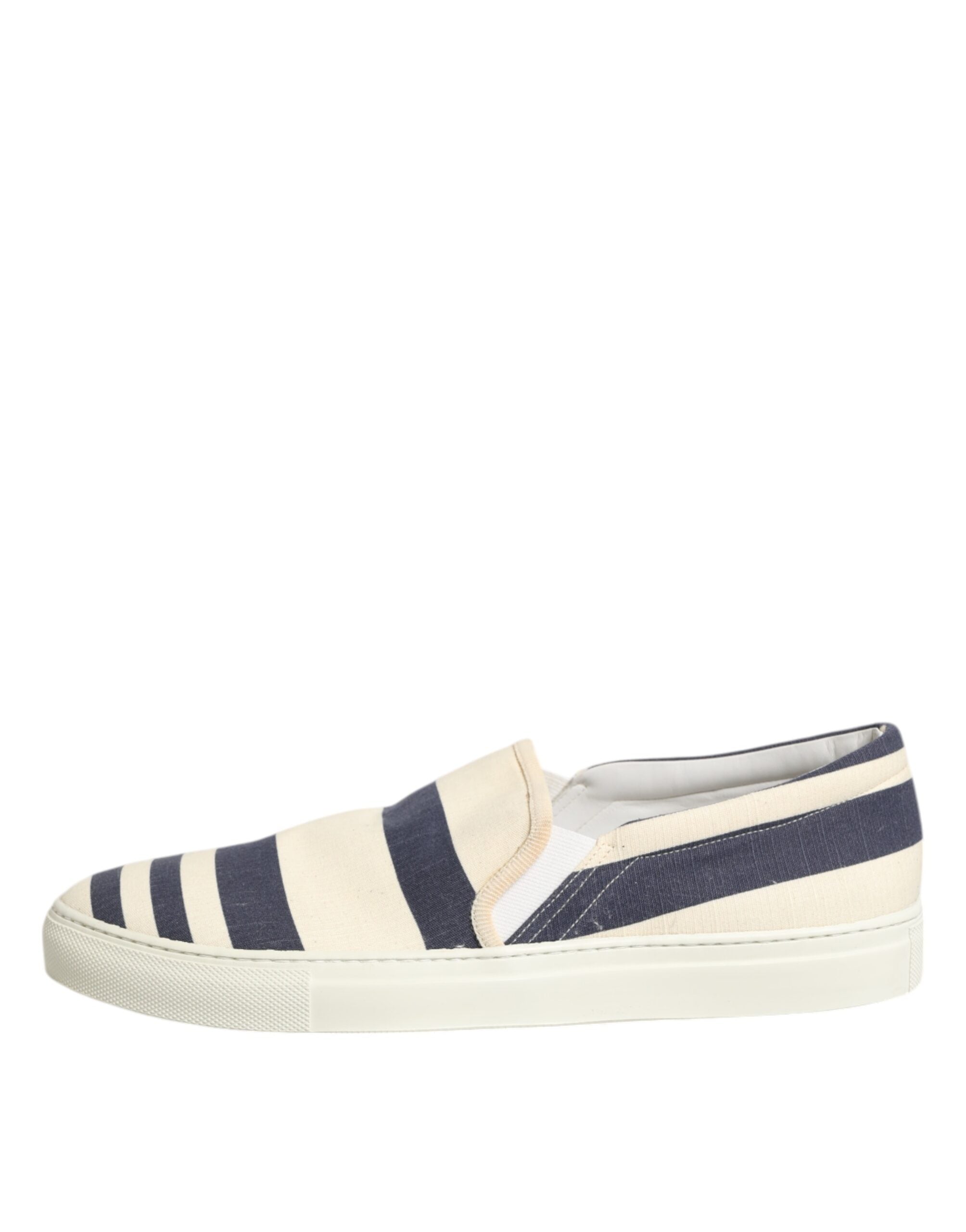 Jucca Blue White Striped Canvas Men Low Top Casual Shoes