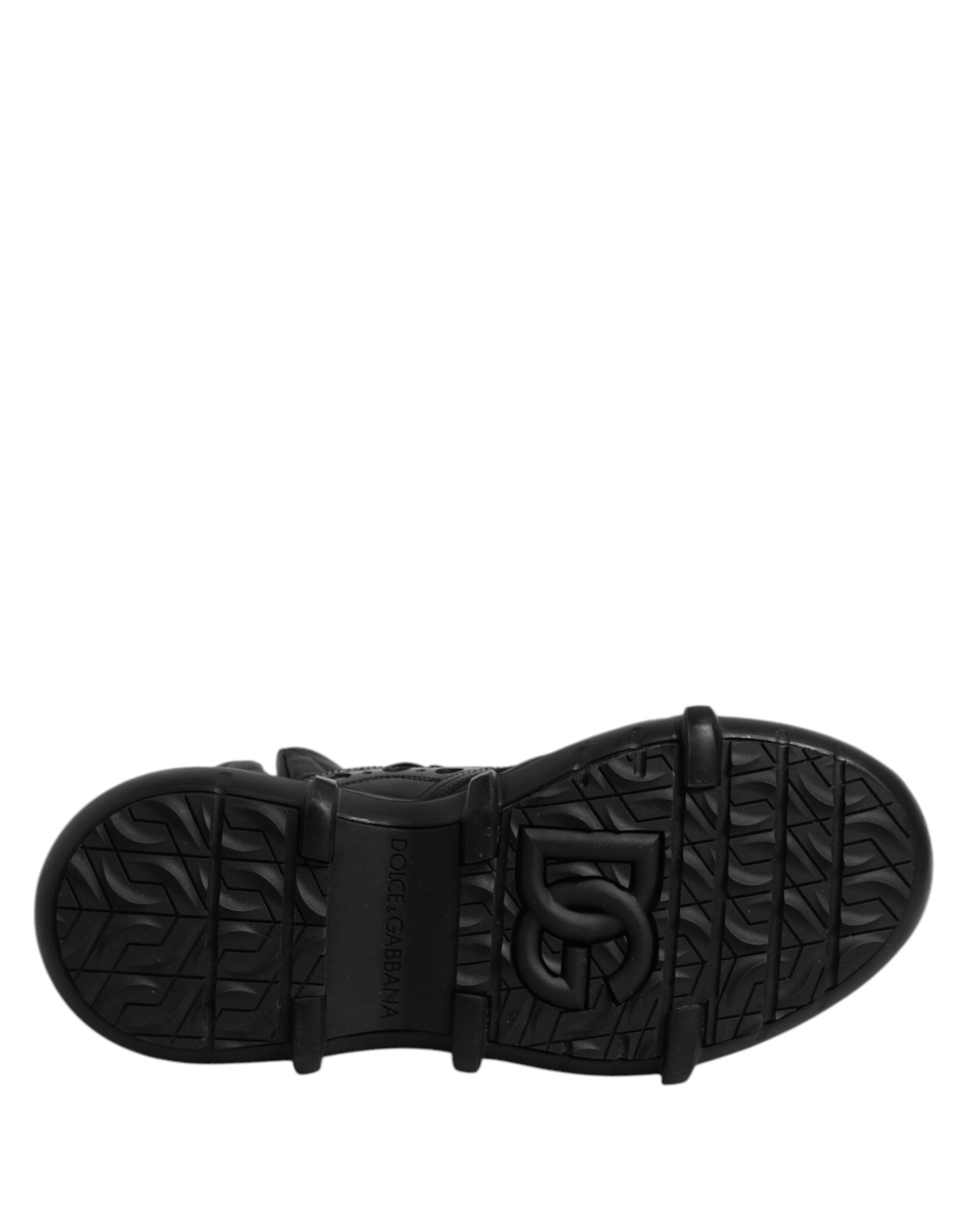 Dolce &amp; Gabbana Sorte Læder Casual Herre Ankelstøvler Sko
