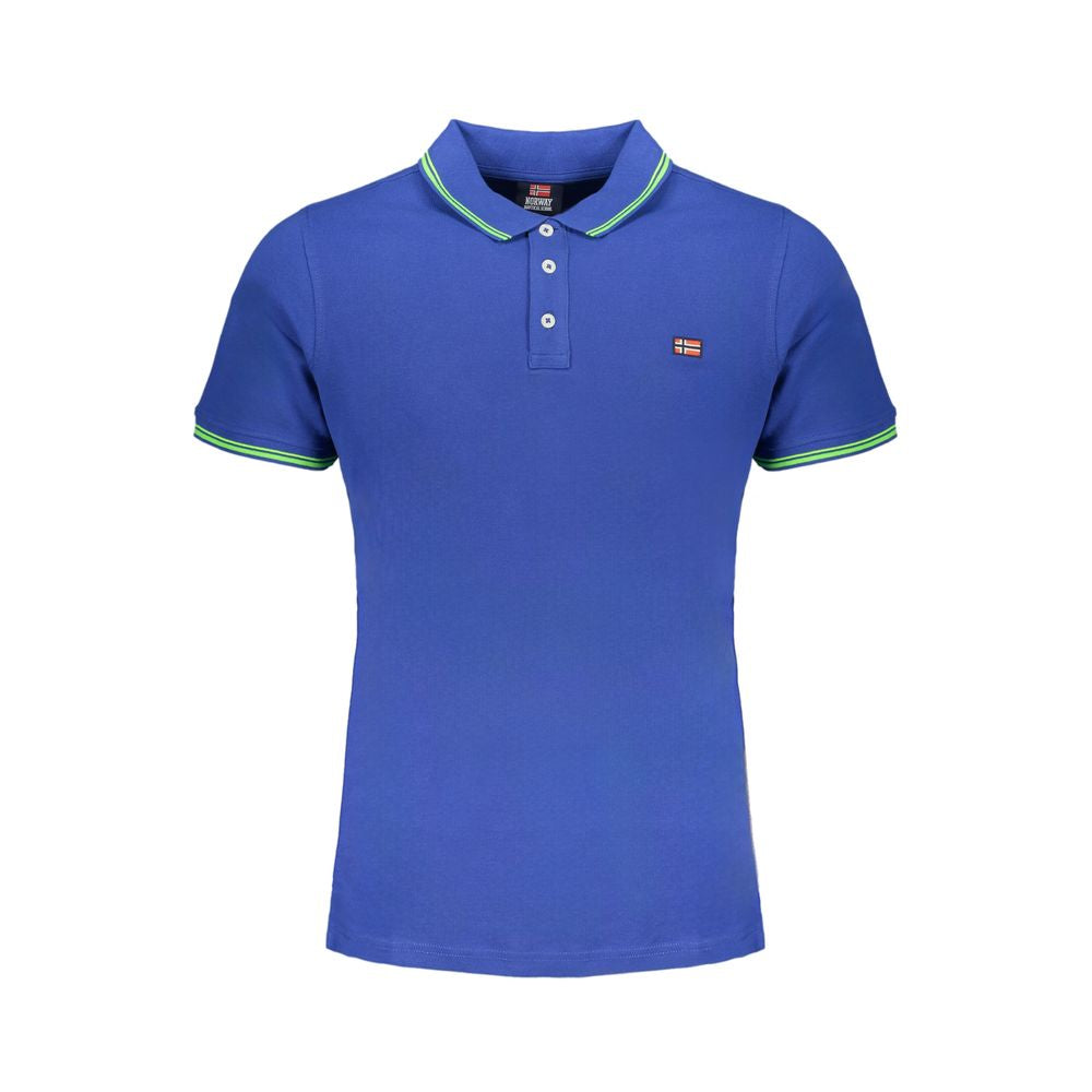 Norge 1963 blå bomuld poloshirt