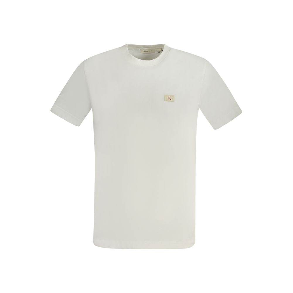 Calvin Klein White Cotton Men T-Shirt - Hilstor