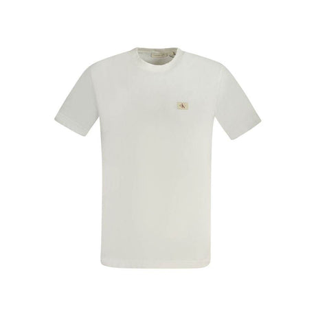 Calvin Klein White Cotton Men T-Shirt - Hilstor